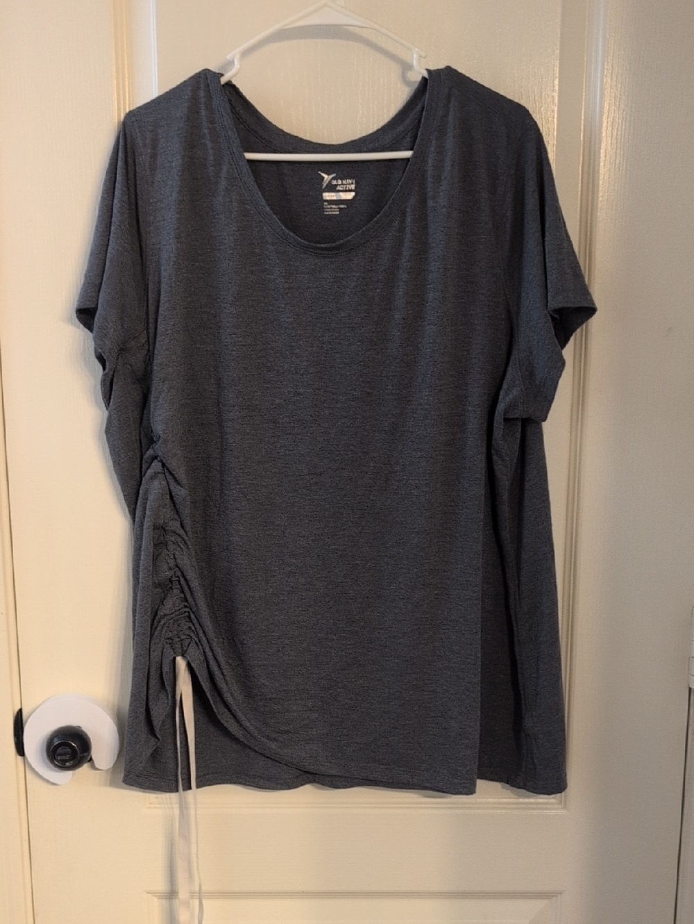 Old Navy Gray Short Sleeve Side-Ruched Active Tee 3X